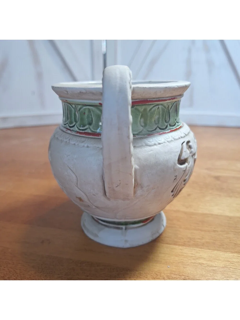 Vintage Lefton Mid Century Ceramic Urn Vase Greco-Roman 5